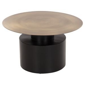 Coffee table Cutty, metal in black and antique brass D76x45.5hcm Hm9722