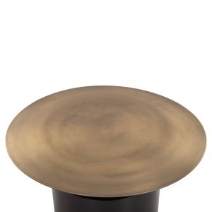 Coffee table Cutty, metal in black and antique brass D76x45.5hcm Hm9722