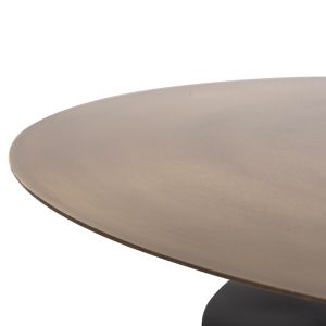 Coffee table Cutty, metal in black and antique brass D76x45.5hcm Hm9722