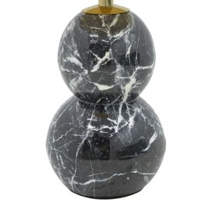 Coffee table Dearest Inart metal blue marble/gold color D41x57cm