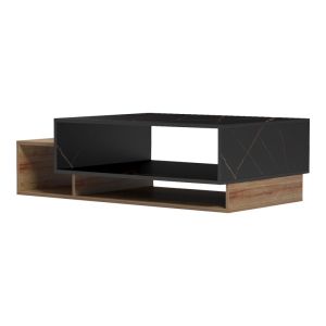 Coffee table Dekost in oak-black marble lampshade 105x50x32cm