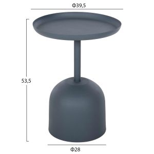 Coffee table Delbel Hm4261.05 metal in blue color D39.5x53.5hcm