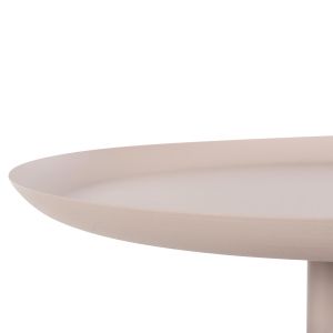 Coffee table Delbel Hm4265,10 metal ecru color D45,5x58,5hcm