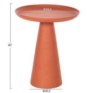 Coffee table Delcon Hm4247.06 metal in orange color D39.5x47hcm
