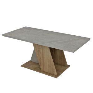 Coffee table Dile Hm9528.02 made of melamine with gray stone texture 110x55x47hcm