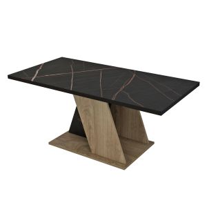 Coffee table Dile Hm9528.03 made of melamine with black marble top 110x55x47hcm