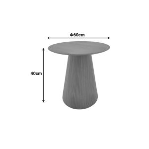 Donda coffee table made of walnut Mdf D60x40cm