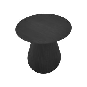 Donda coffee table made of Mdf in black color, diameter 80x45 cm