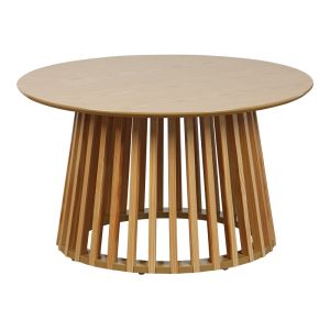 Coffee table Dormonic MDF/PVC in natural color d80x45cm