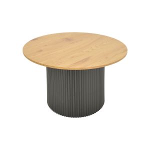 Dovel coffee table made of Mdf in sonoma-black color, dimensions 70x40 cm