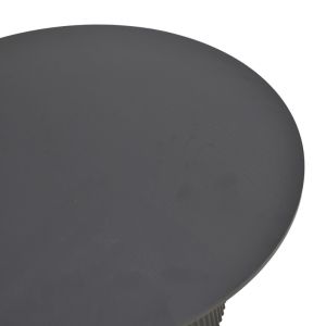 Dovel coffee table made of Mdf in black color, dimensions 70x40 cm
