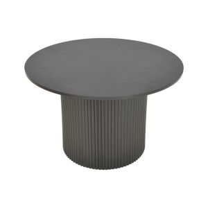 Dovel coffee table made of Mdf in black color, dimensions 70x40 cm