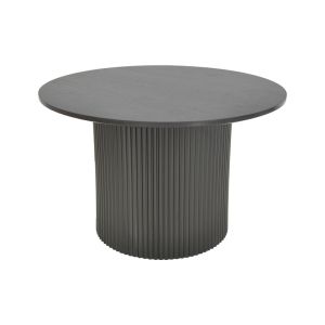 Dovel coffee table made of Mdf in black color, dimensions 70x40 cm
