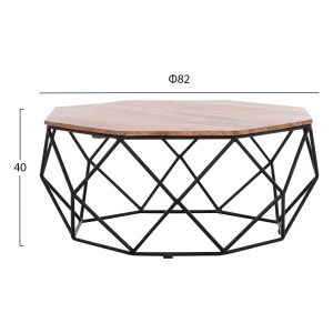 Coffee table Drake acacia solid wood Hm8777,11 D82x40
