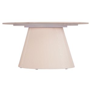 Coffee table Duncan Hm18022.02 ceramic top-MDF base-cream white Φ80x41hcm.