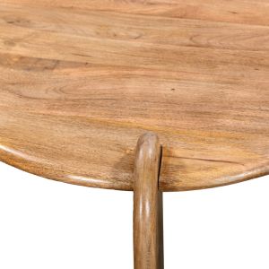 Coffee table Earten solid acacia wood in natural color D80x40cm