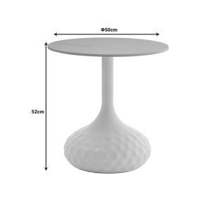 Coffee table Fabron Inart black sintered stone D50x52cm