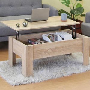 Coffee table Ferza, polymorphic, oak color 100x50x42cm