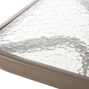 Coffee table Figo Hm6067.04 metal in champagne color-tempered glass top 45x45x51hcm.
