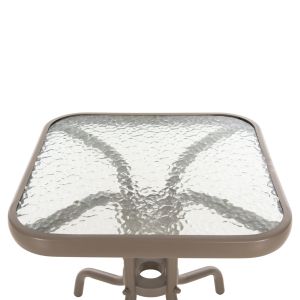Coffee table Figo Hm6067.04 metal in champagne color-tempered glass top 45x45x51hcm.