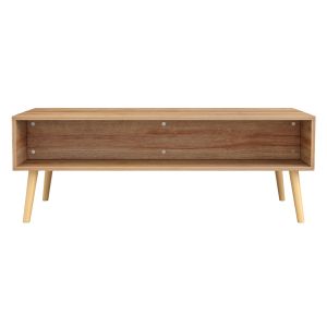 Coffee table Finian-colm melamine rattan Hm9224.11 in natural color 110x59x39.5hcm