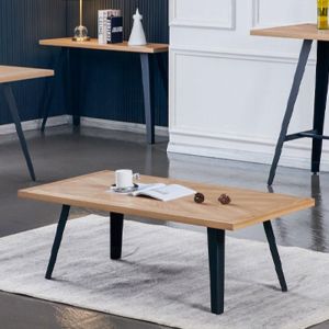 Coffee table Fl1564 Sonoma Mdf with black legs 130x70x45cm
