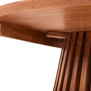 Coffee table Frantz solid pine wood Hm9523,11 in natural color D100x45hcm