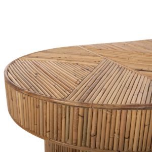 Coffee table Gatsby oval natural rattan 110x59x39hcm Hm9870