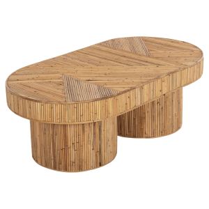 Coffee table Gatsby oval natural rattan 110x59x39hcm Hm9870
