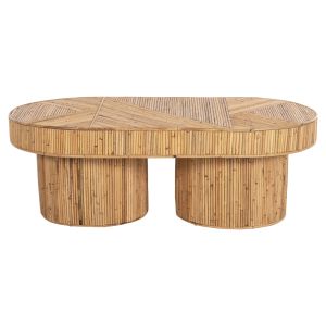 Coffee table Gatsby oval natural rattan 110x59x39hcm Hm9870