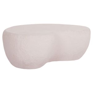 Coffee table Gerson Santorini Hm18151.02s fiber cement in white --104x72x40cm.