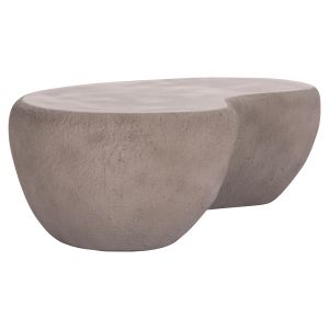 Coffee table Gerson Santorini Hm18151.03s fiber cement in gray --104x72x40cm.