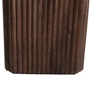 Coffee table Gladys Hm9713 made of solid mango wood, white travertine top 40x40x60hcm