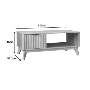 Холна маса Hamea от Mdf в естествен цвят 110x55.2x45см
