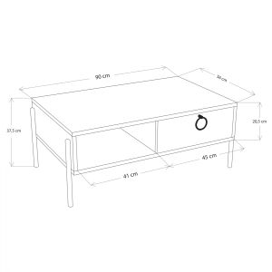 Coffee table Hm9247.01 90x56x37.6