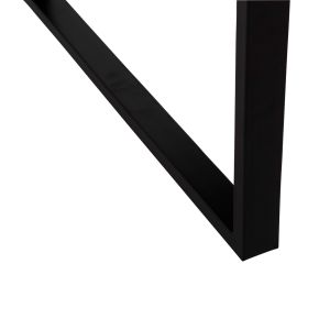 Coffee table Hm9585,01 Mdf top black with marble effect with black metal base 120x60x46hcm
