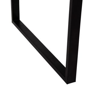 Coffee table Hm9585,02 Mdf top gray with marble effect with black metal base 120x60x46hcm