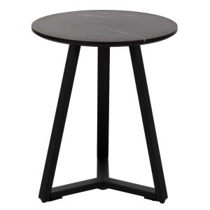Coffee table Hm9587.01 Mdf with black marble imitation top D45x55hcm