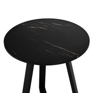 Coffee table Hm9587.01 Mdf with black marble imitation top D45x55hcm