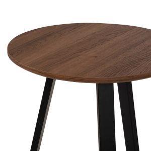 Coffee table Hm9587,04 Mdf with walnut top and metal base D45x55hcm
