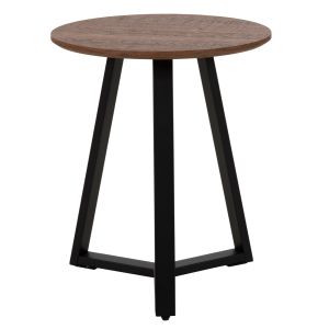 Coffee table Hm9587,04 Mdf with walnut top and metal base D45x55hcm