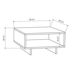 Coffee table Hola anthracite
