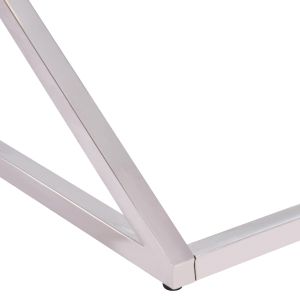 Coffee table Holland Hm8624.01 with glass top and chrome base