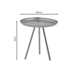 Coffee table Jacksie Inart metal in gold color D51x54cm