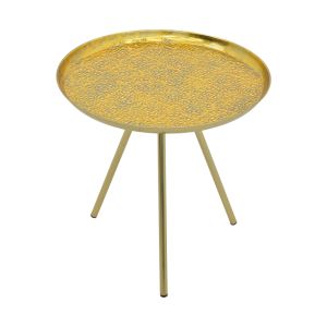 Coffee table Jacksie Inart metal color gray/gold D41x43.5cm
