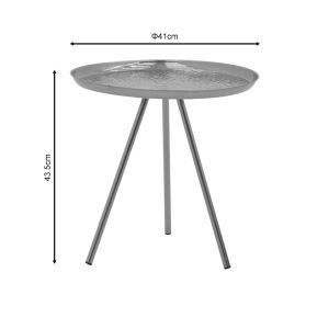 Coffee table Jacksie Inart metal color gray/gold D41x43.5cm