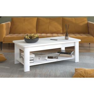 Coffee table Jersey White-white High Gloss Foil 124x60x45cm