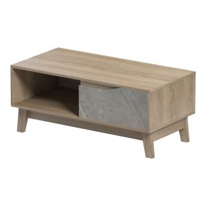 Judas coffee table in beige marble-sonoma shade 90x45x38.5 cm