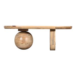 Coffee table Kane solid acacia wood in natural color 110x72x38cm