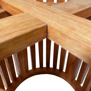 Coffee table Kenda solid pine wood in natural shade D80x45cm